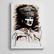 Dekolata Gazi Mustafa Kemal Atatürk 70x100 cm Kanvas Tablo