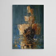 Dekolata Gemi Soyut 35x50 cm Kanvas Tablo