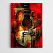 Dekolata Gitar Modern Sanat 100x140 cm Kanvas Tablo