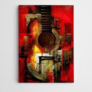 Dekolata Gitar Modern Sanat 20x30 cm Kanvas Tablo