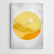 Dekolata Güneş Kuşlar 70x100 cm Kanvas Tablo