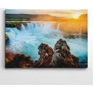 Dekolata Güneş ve Şelale 40x60 cm Kanvas Tablo