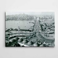 Dekolata İstanbul Haliç Siyah Beyaz 140x200 cm Kanvas Tablo