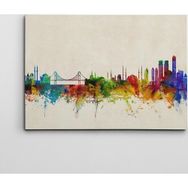 Dekolata İstanbul Renkli 50x70 cm Kanvas Tablo