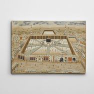 Dekolata Kabe Minyatür Çizimi 30x40 cm Kanvas Tablo