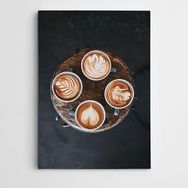 Dekolata Kahve Bardakları 60x85 cm Kanvas Tablo