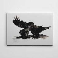 Dekolata Kara Baykuşlar 40x60 cm Kanvas Tablo
