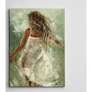 Dekolata Kayıp Bir Beyaz 70x100 cm Kanvas Tablo