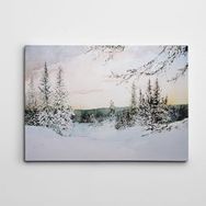 Dekolata Kış ve Ağaçlar 40x60 cm Kanvas Tablo