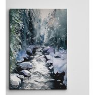 Dekolata Kış ve Dere 40x60 cm Kanvas Tablo