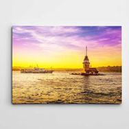 Dekolata Kız Kulesi Gün Batımı 100x140 cm Kanvas Tablo