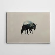Dekolata Kurt ve Dağ 50x70 cm Kanvas Tablo