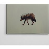 Dekolata Kurt ve Orman 40x60 cm Kanvas Tablo