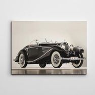 Dekolata Mercedes Retro 25x35 cm Kanvas Tablo