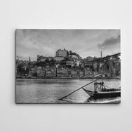 Dekolata Nehir ve Kayıklar 70x100 cm Kanvas Tablo