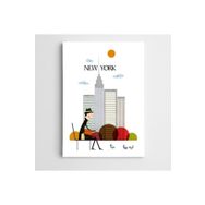 Dekolata New York Çizim 60x85 cm Kanvas Tablo