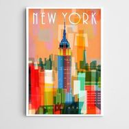 Dekolata New York Renkli 70x100 cm Kanvas Tablo