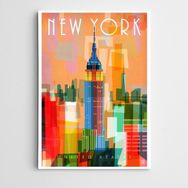 Dekolata New York Renkli 85x120 cm Kanvas Tablo