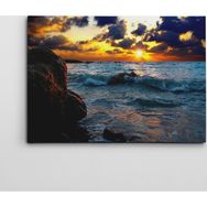 Dekolata Okyanus ve Gün Batımı 50x70 cm Kanvas Tablo