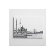 Dekolata Ortaköy Siyah Beyaz 85x120 cm Kanvas Tablo