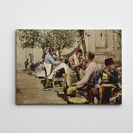 Dekolata Osmanlı Sakal Traşı 35x50 cm Kanvas Tablo
