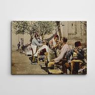 Dekolata Osmanlı Sakal Traşı 85x120 cm Kanvas Tablo