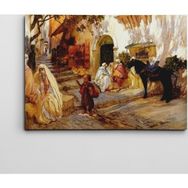 Dekolata Osmanlı Sokaklarında Bir Çocuk 40x60 cm Kanvas Tablo