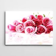 Dekolata Pembe Güller 85x120 cm Kanvas Tablo