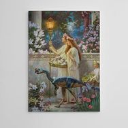 Dekolata Saray Bahçesi Yağlıboya Reprodüksiyon 20x30 cm Kanvas Tablo