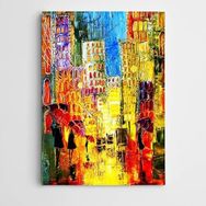 Dekolata Şemsiyeler Modern Sanat 35x50 cm Kanvas Tablo