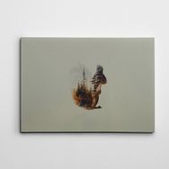 Dekolata Sincap ve Ağaçlar 30x40 cm Kanvas Tablo