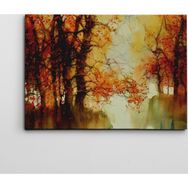 Dekolata Sonbahar Kızıl Yapraklar 40x60 cm Kanvas Tablo