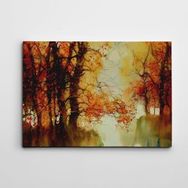 Dekolata Sonbahar Suluboya 35x50 cm Kanvas Tablo
