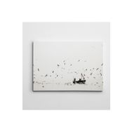Dekolata Tekne ve Balıkçılar 25x35 cm Kanvas Tablo