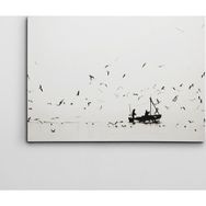 Dekolata Tekne ve Balıkçılar 40x60 cm Kanvas Tablo