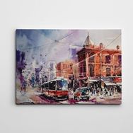 Dekolata Toronto Sulu Boya 40x60 cm Kanvas Tablo