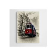 Dekolata Tren Ve İnsanlar 100x140 cm Kanvas Tablo