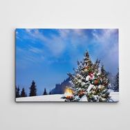 Dekolata Yılbaşı Ağacı 2 70x100 cm Kanvas Tablo