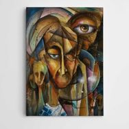 Dekolata Yüzler Modern Sanat 60x85 cm Kanvas Tablo