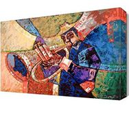 Dekor Sevgisi Müzisyen 75x50 Kanvas Tablo
