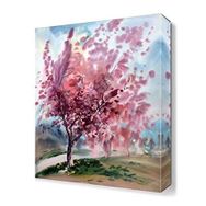 Dekor Sevgisi Pembe Ağaç 105x70 cm Yağlı Boya Tablo
