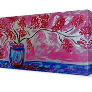 Dekor Sevgisi Vazodaki Çiçekler 105x70 cm Yağlı Boya Tablo