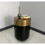 Dekoratif Eskitme Darbuka 60 cm Parlak Siyah Sehpa