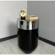 Dekoratif Krom Darbuka 70 cm Parlak Siyah Sehpa