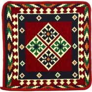 Dekoratif Otantik Çift Taraflı Fermuarlı Kilim Şark Köşesi Minder Kılıfı (40cmx41cm) Mod6