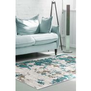 Dekoreko 7003 İpek Halı Saçaksız Mavi 80x120 cm Salon Halı