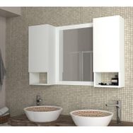 Dekorister Antuan Beyaz Aynalı Banyo Üst Dolabı