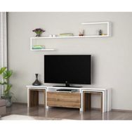 Dekorister Ege Beyaz-Ceviz Tv Ünitesi