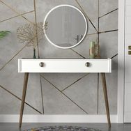 Dekorister Exclusive Nadya Beyaz-Ceviz Dresuar