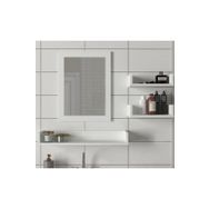 Dekorister Simon Beyaz Banyo Üst Dolabı Aynalı Etajer